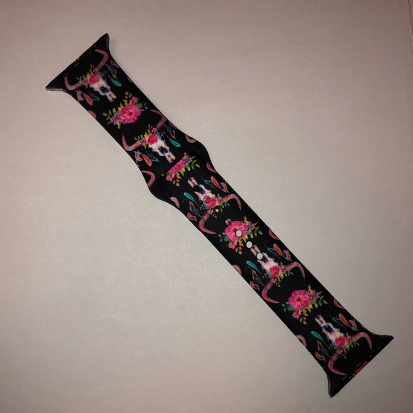 Black Steer Head Apple Watch Band - Picture 3 of 5